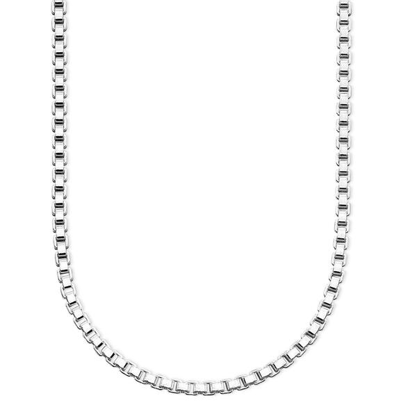 Giani Bernini Sterling Silver Chain Necklace, 18" Box Chain Simple Classic NEW - Picture 1 of 12